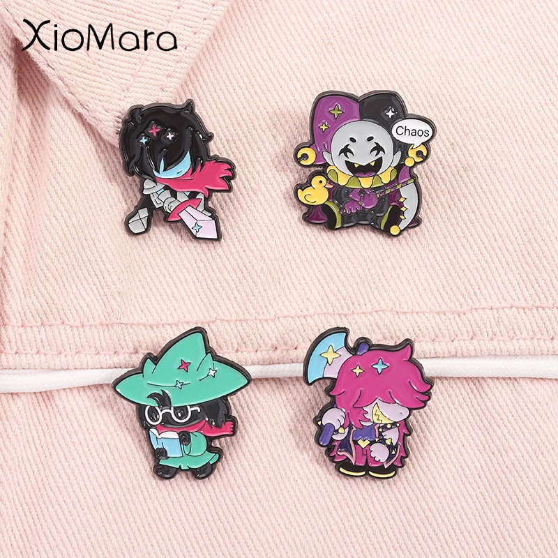 Deltarune Susie كريس المينا دبابيس RPG شخصيات اللعبة دبابيس التلبيب على ظهره شارة مجوهرات اكسسوارات هدايا للأصدقاء المشجعين #1