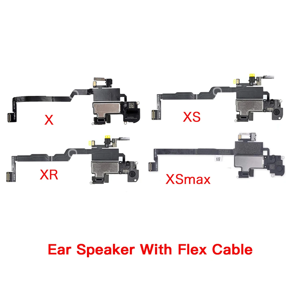 Front Camera Ear Speaker Flex Cable For iPhone X XR XS Max All Screws Loud Speaker Replacement Parts
