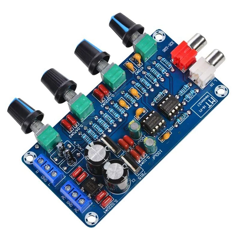 

Amplifier NE5532 Preamp Preamplifier Volume Tone Control Finished Board Treble Midrange Bass EQ DIY Dual AC 12V -18V