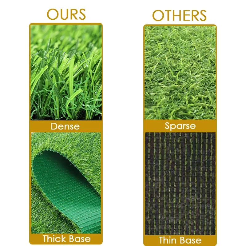 High Quality Artificial Turf Garden Synthetic Grass Carpet Lawn Garden Wedding Decoration Fake Grass Balconies Indoor Mat Roll