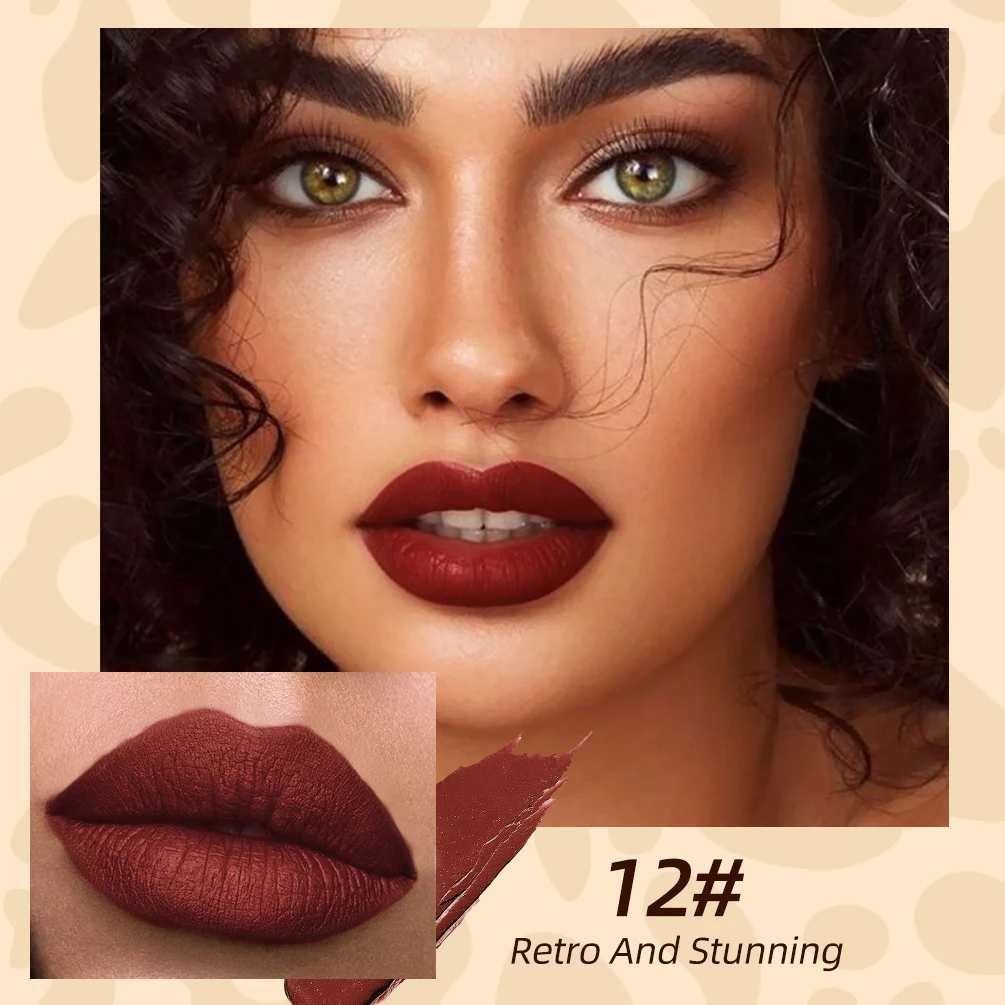 Qibest Hot Liquid Lippenstift Samt matt wasserdicht nackt Lip gloss lang anhaltende sexy Frauen Lippen tönung Schlamm Antihaft Tasse Lippen Make-up