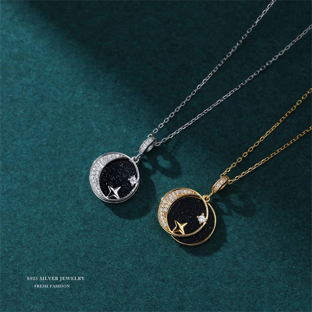 

Korean S925 Sterling Silver Niche Necklace, Star Element, Light Luxury Minimalist Temperament Collarbone Chain for Women