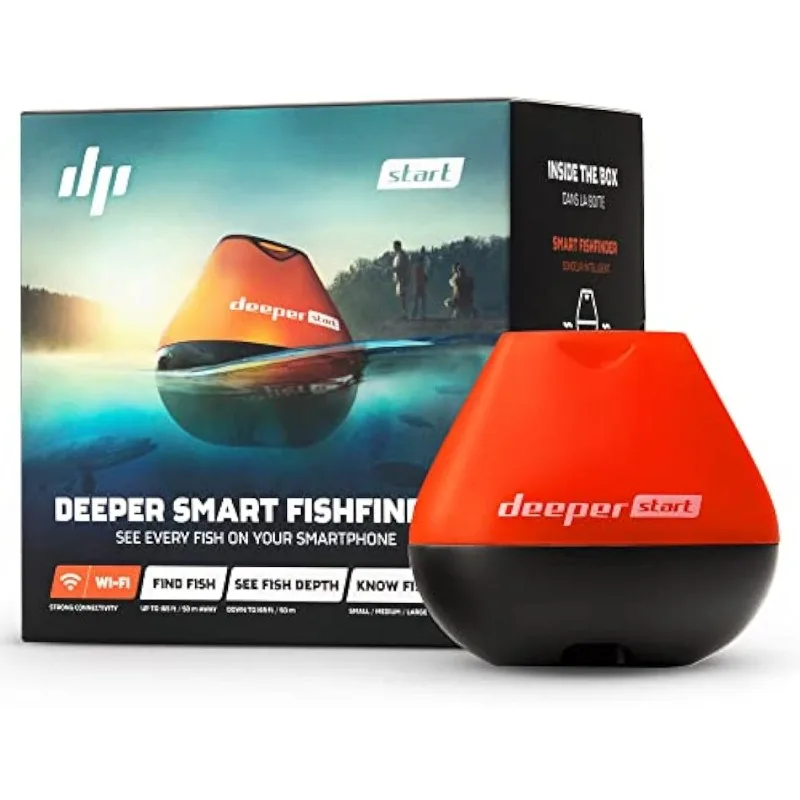 Deep START Smart Fish Finder-cercatore di pesci portatile e cercatore di profondità per la pesca ricreativa da Dock, Shore o Bank