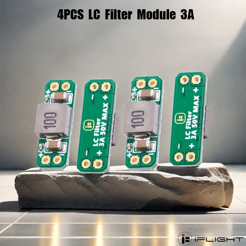 

4Pcs LC Filter Module 3A Built-In Reverse Polarity Protection Reduce The Effect Of Radiated Interference For FPV Drone Durable