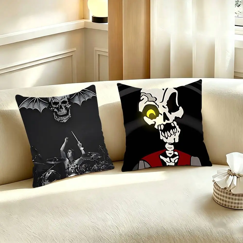 A-Avenged Sevenfold-D Polyester Printed Pillow Cover Square 30 35 40 45 50 55 cm Soft for Sofa Bed Car Home Decor