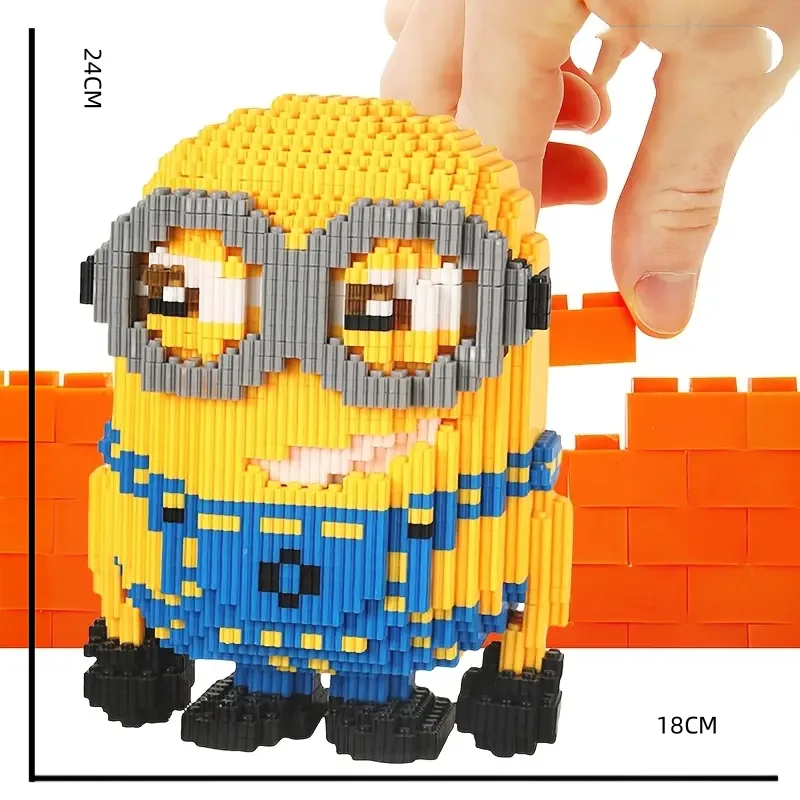 24 سنتيمتر تمثال أصفر بنة لغز الأطفال تجميع الجسيمات الصغيرة لعبة الضغط ثلاثية الأبعاد هدية اليدوية