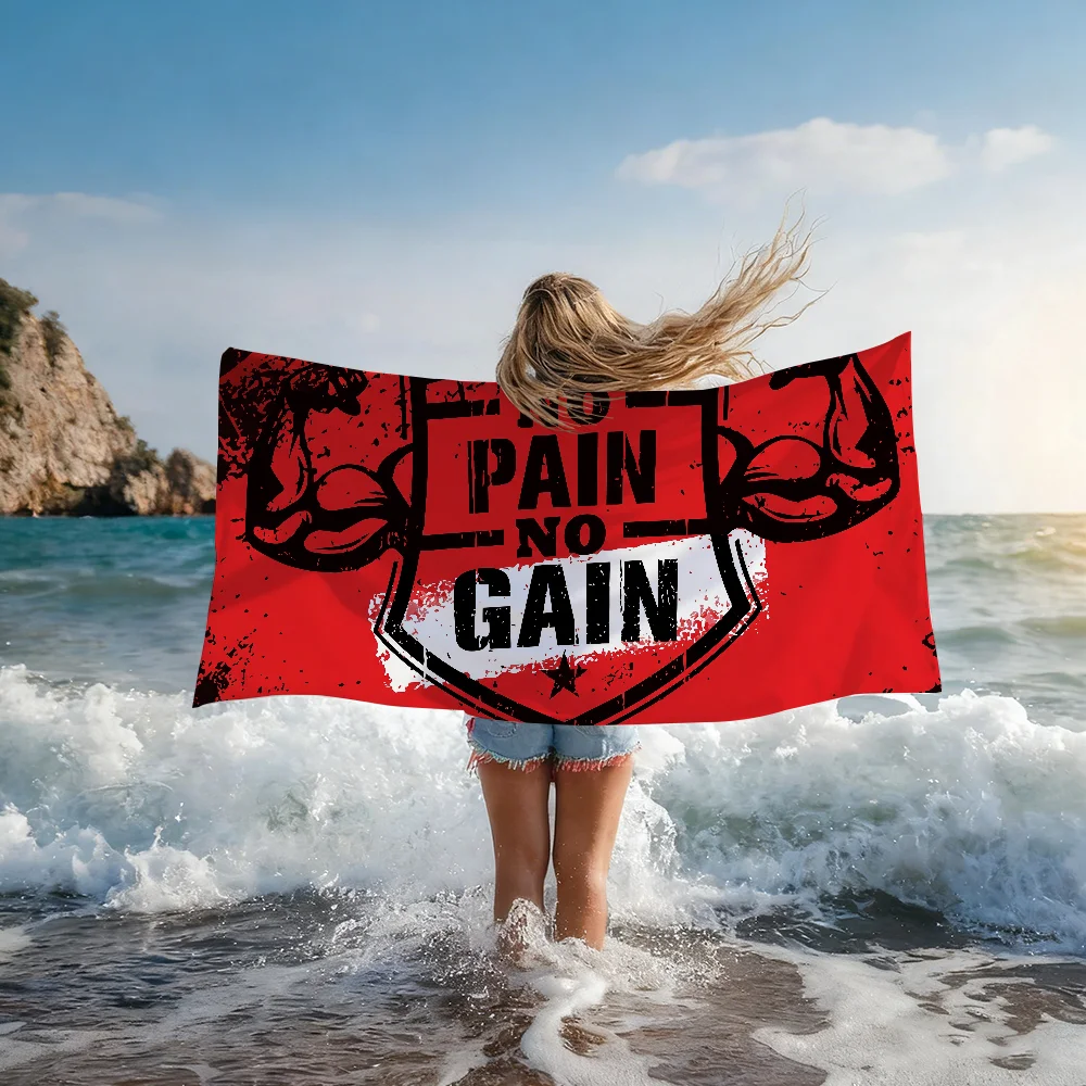 No Pain No Gain Towel Shower Sauna Travel Spa Quick Dry Gym Accessories Soft Large Beach Towels