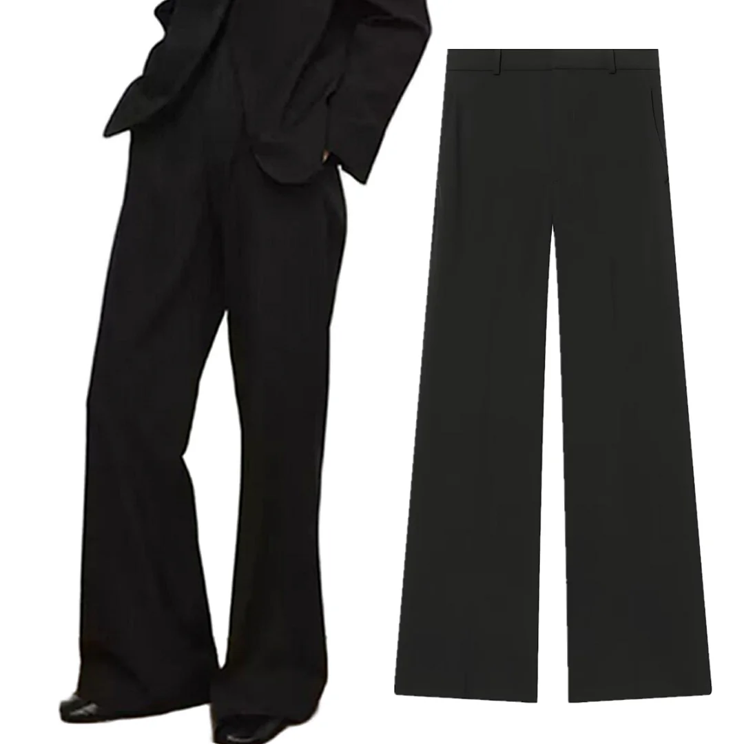 

Jenny&Dave Minimalist Office Ladies Elegant Black High Waist Suits Pants Woman Clothes Women's Pants And Trousers