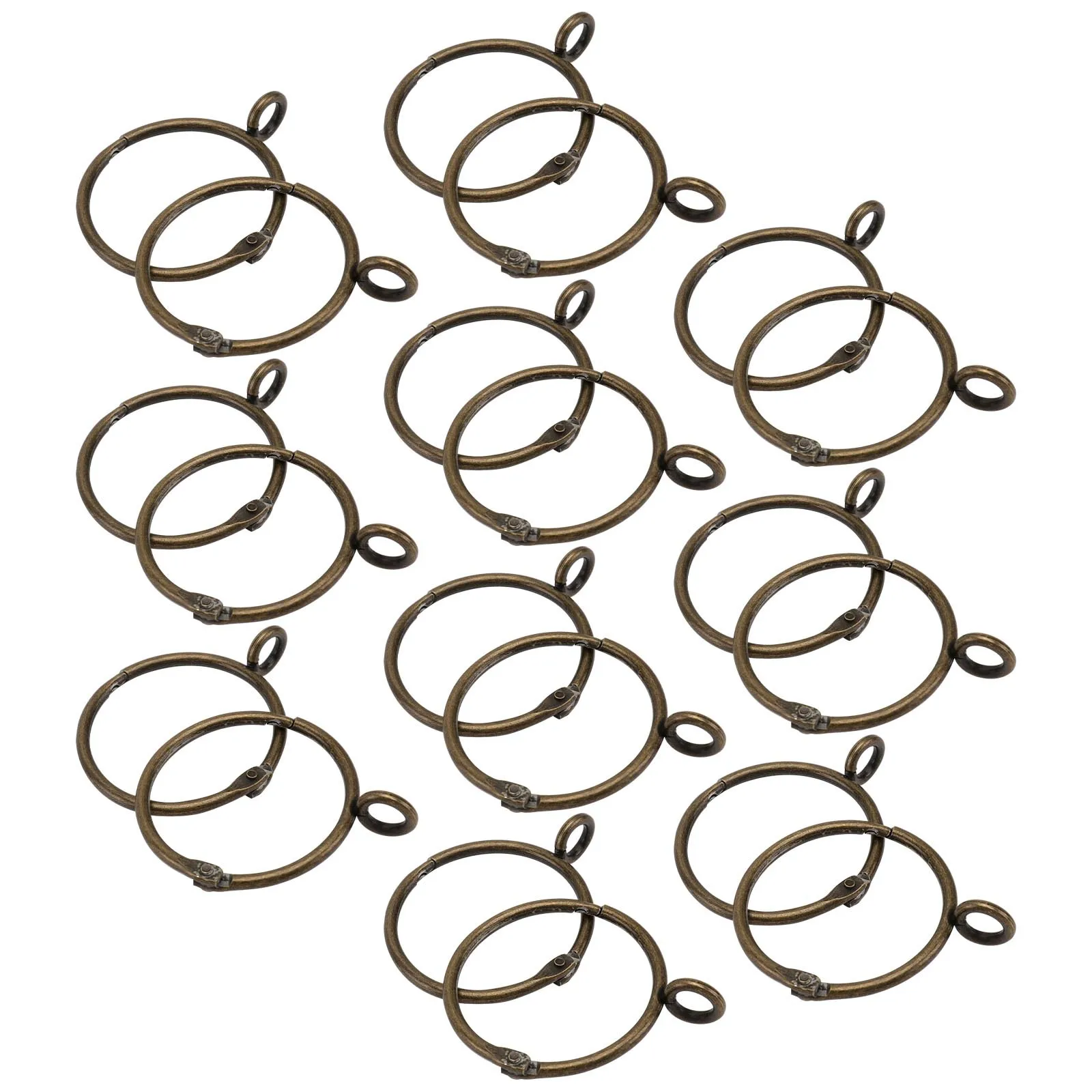 20Pcs Iron Curtain Rings Heavy Duty Load Capacity for Smooth Sliding Roman Style Curtain Circles Home Decor Hanging Tools