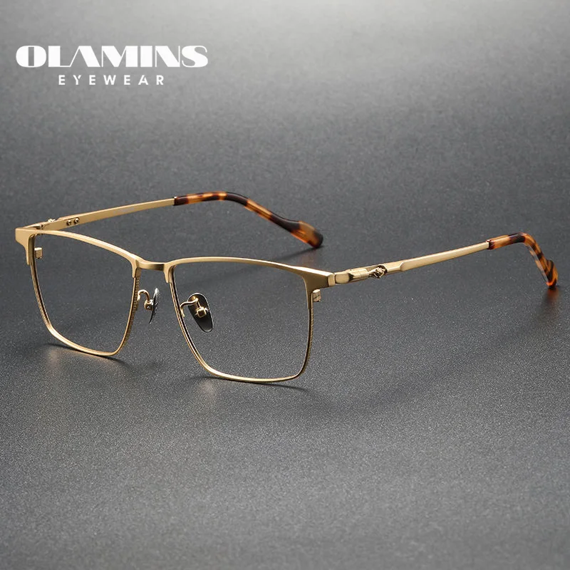 

OLAMINS​ High Quality New Pure Titanium Plate Frame Glasses Frame China Wholesale Optical Eyeglasses Frame