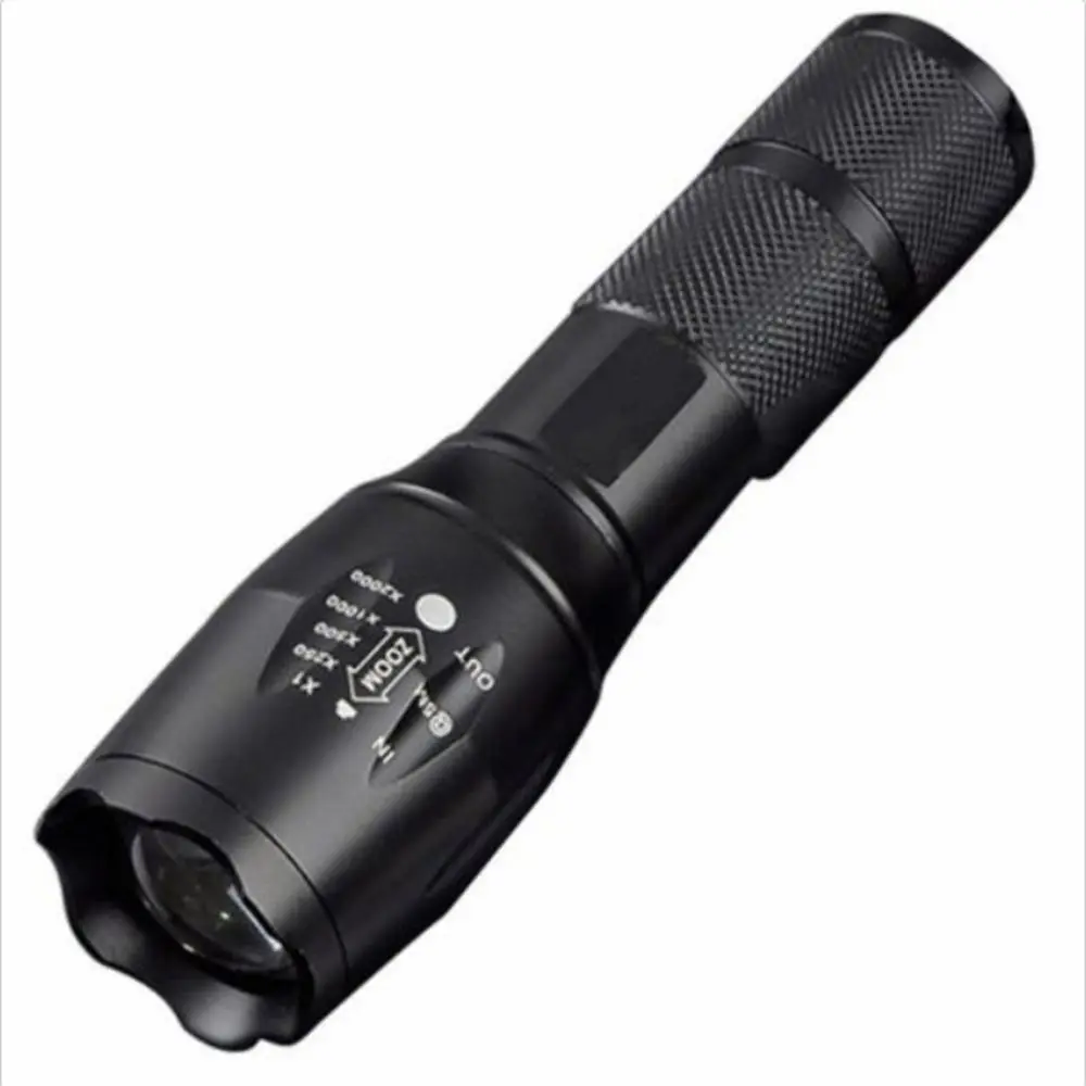 Waterproof Torch 3800Lm 5 Mode Bright E17 LED Zoom Flashlight Camping Torch