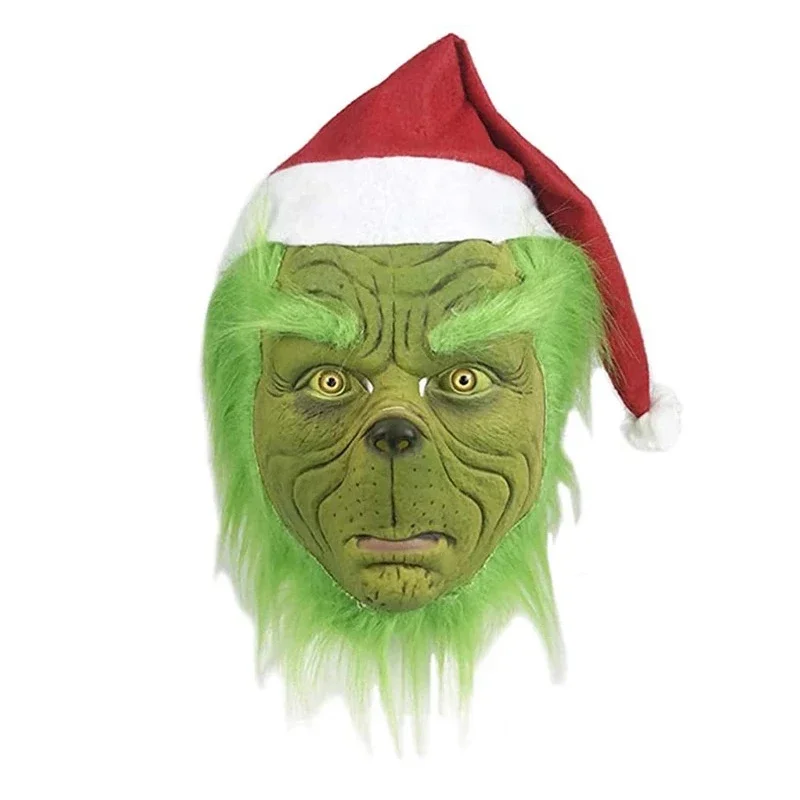 Ensemble de olympiques de monstre de cheveux verts pour adultes et enfants, costume de père Noël, cosplay d'Halloween, monstre effrayant, vêtements de fête, VPN