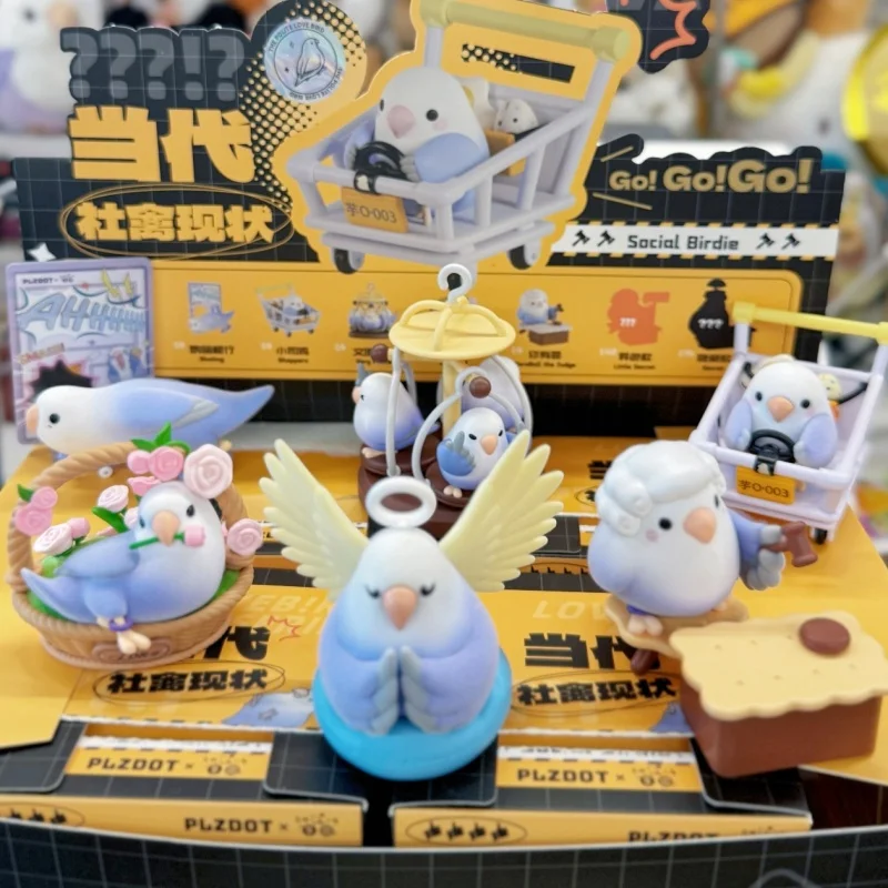 

Plzdot Social Birdie The Third Blind Box Designer Toys Desktop Ornament Cute Bird Decorations Birthday Gift Model Garage Kit