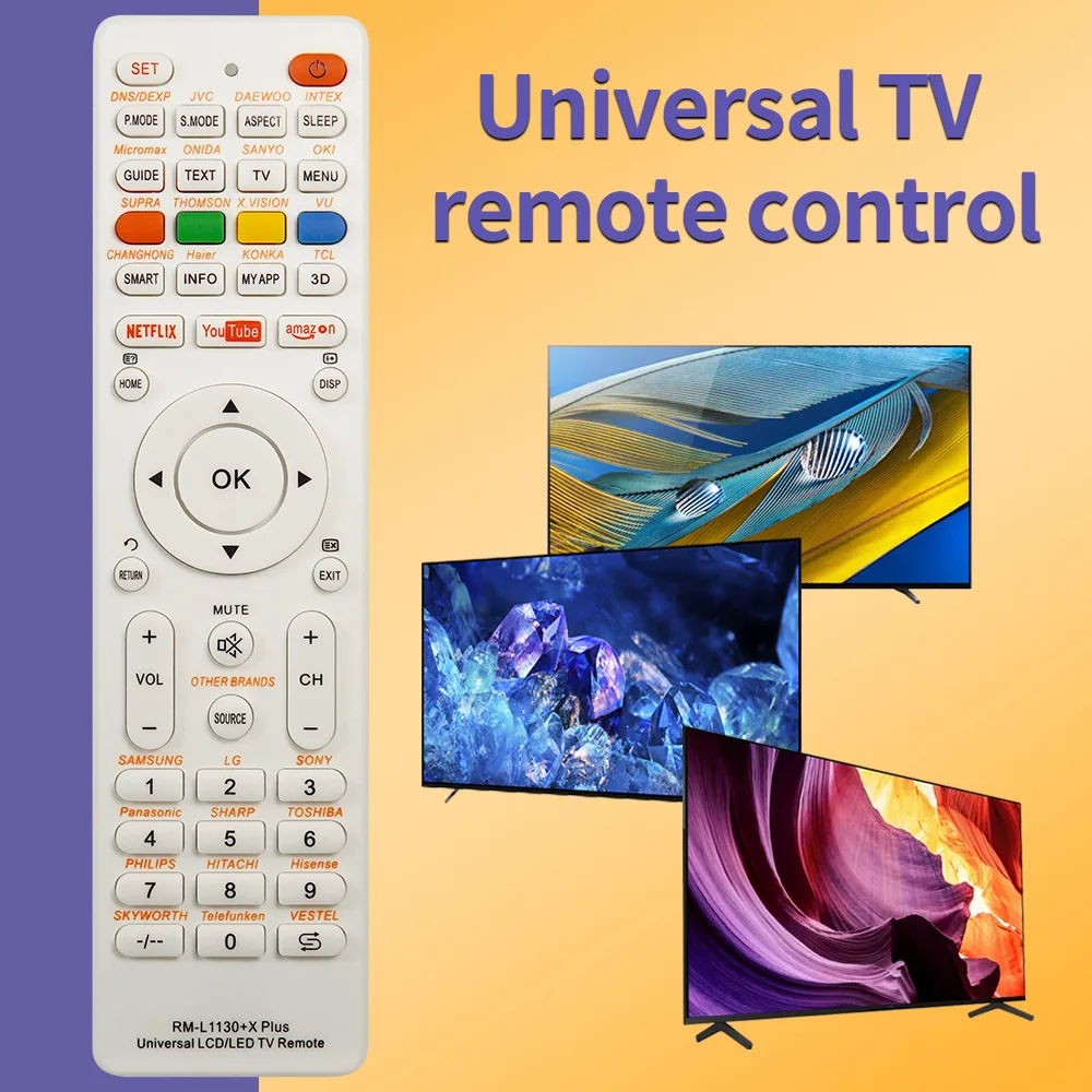 ABS Replacement Universal Remote Control RM-L1130+X PLUS