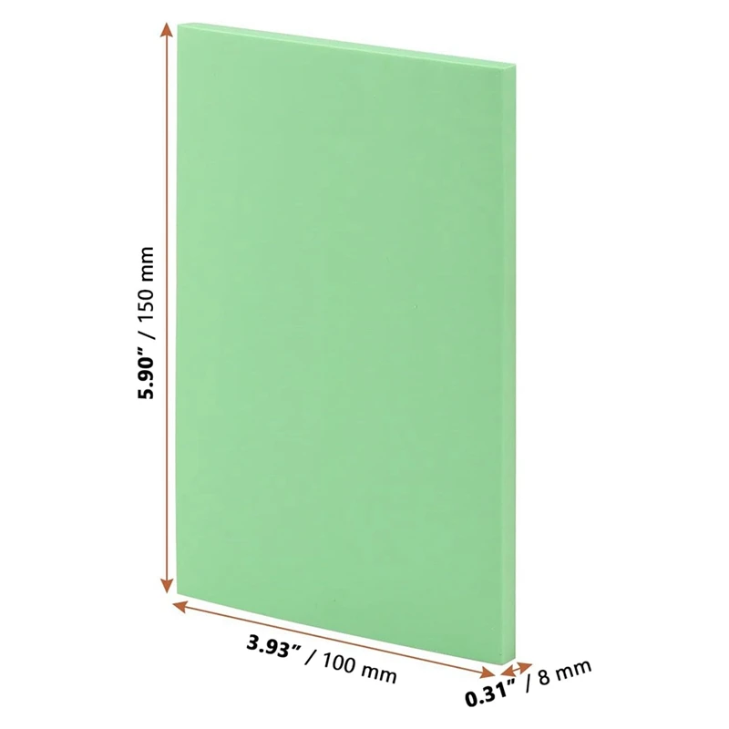 ختم مطاطي أخضر ، طوب منحوت للطوابع ، 6 ، 6 "x 4" ، 15x10 ، 6