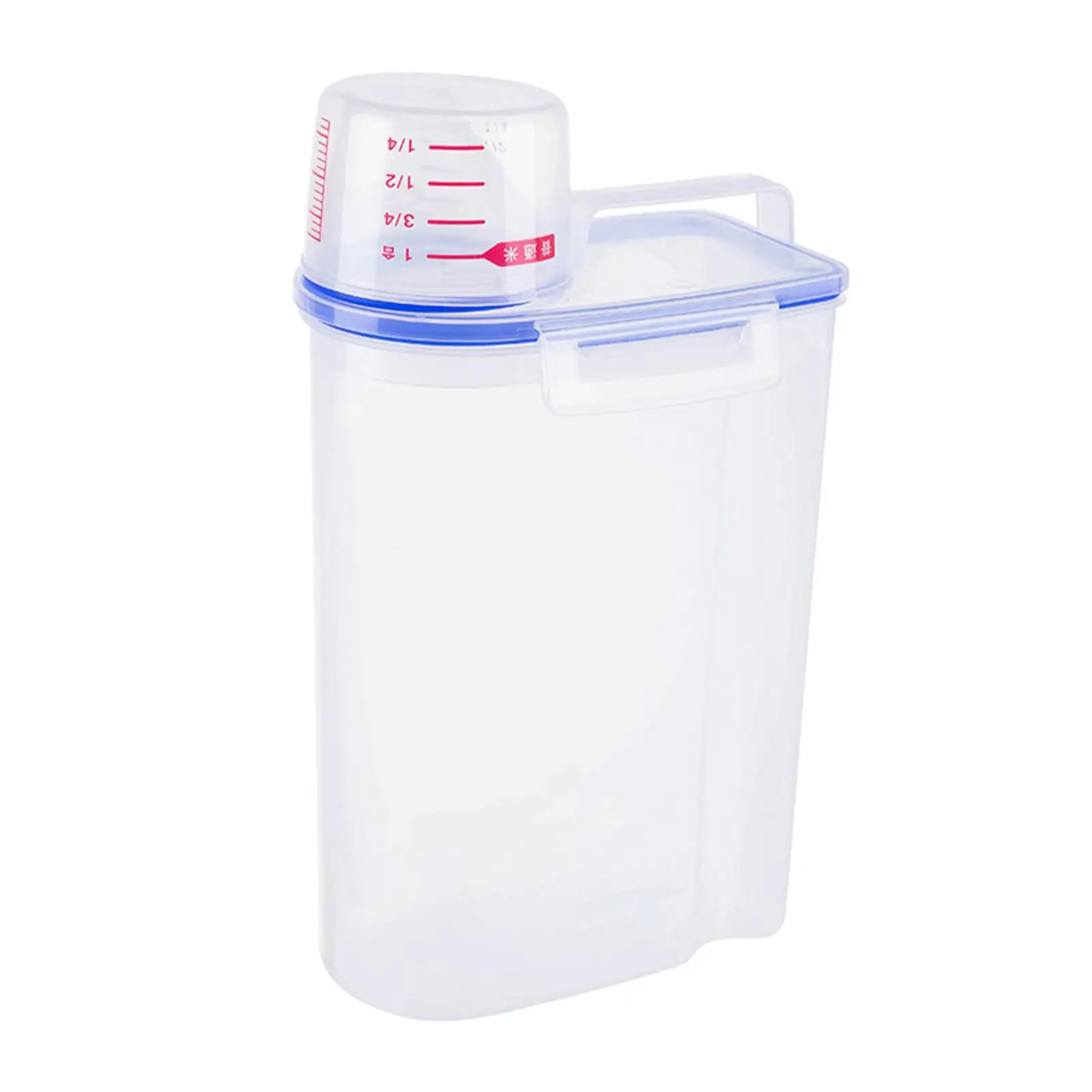 Laundry Powder Box 4L Portable with Measuring Cup Modern Storage Jar Bin Organizer for Laundry Dorm Hotel Bathroom