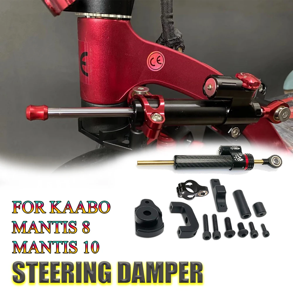 

Directional Steering Damper with Bracket kit For KAABO Mantis 8 Mantis 10 Electric Scooter Increase High Speed Stability Safety