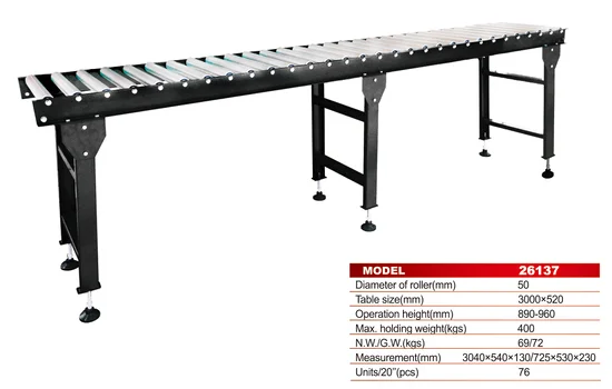 Heavy Duty Feeder Roller Conveyor Table Roller Stand Table For Machines