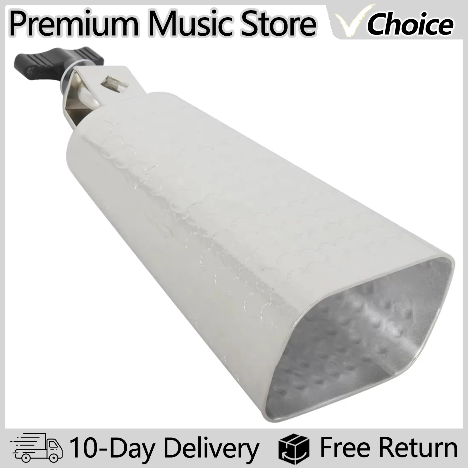 

6-дюймовые профессиональные перкуссионные инструменты Cowbell с высокотоновым гальваническим покрытием в горошек аксессуары для музыкальных инструментов Cowbell