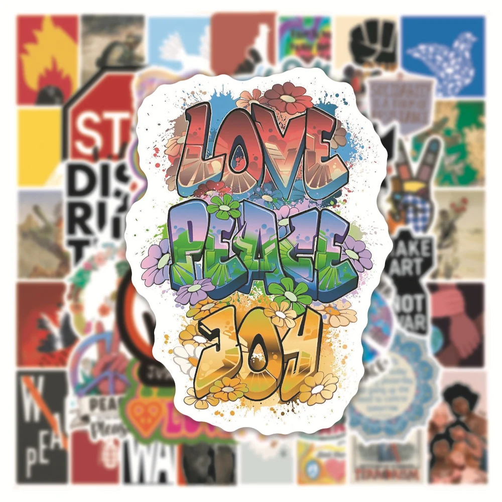 10/30/50pcs Love and Peace Graffiti Stickers Decal Kids Toy Laptop Luggage Motorcycle Phone Car Guitar Bike DIY Cartoon Sticker