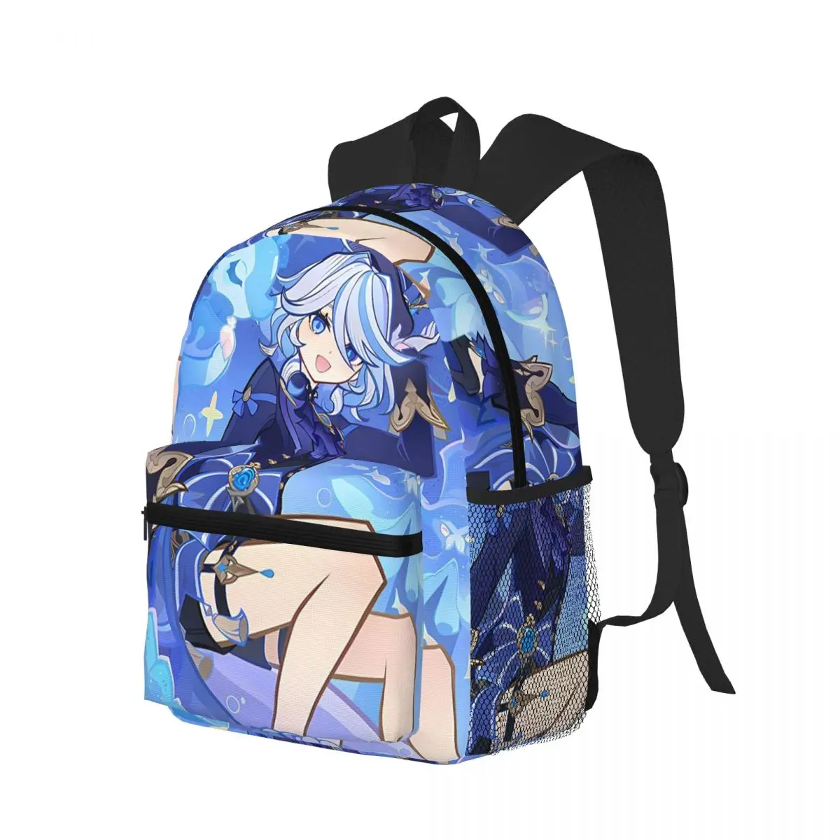 Furina Genshin Impact Game Student Backpack School Bag Hiking Travel Daypack for Men Women Bookbag Shoulder Bags