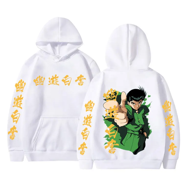 

Anime YuYu Hakusho Urameshi Yuusuke Hoodie Men Women Fleece Oversized Sweatshirtt Male Cartoon Manga Cosplay Pullover Streetwear