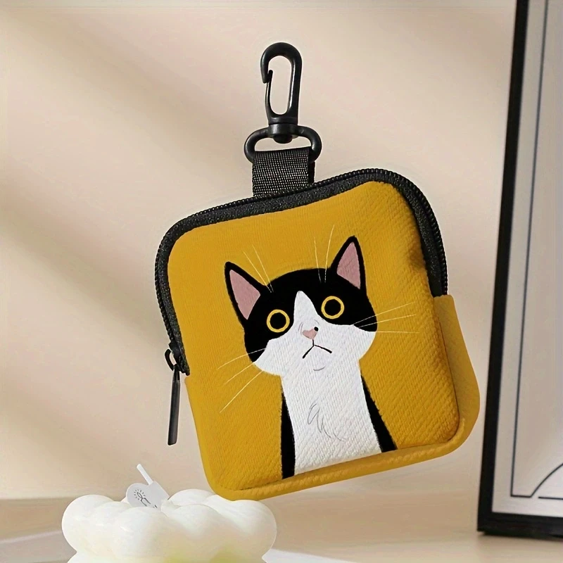 Cat Pattern Printing, Large Capacity Coin Wallet, Digital Printing Coin Wallet, Storage Bag, Ideal Choice for Gifts