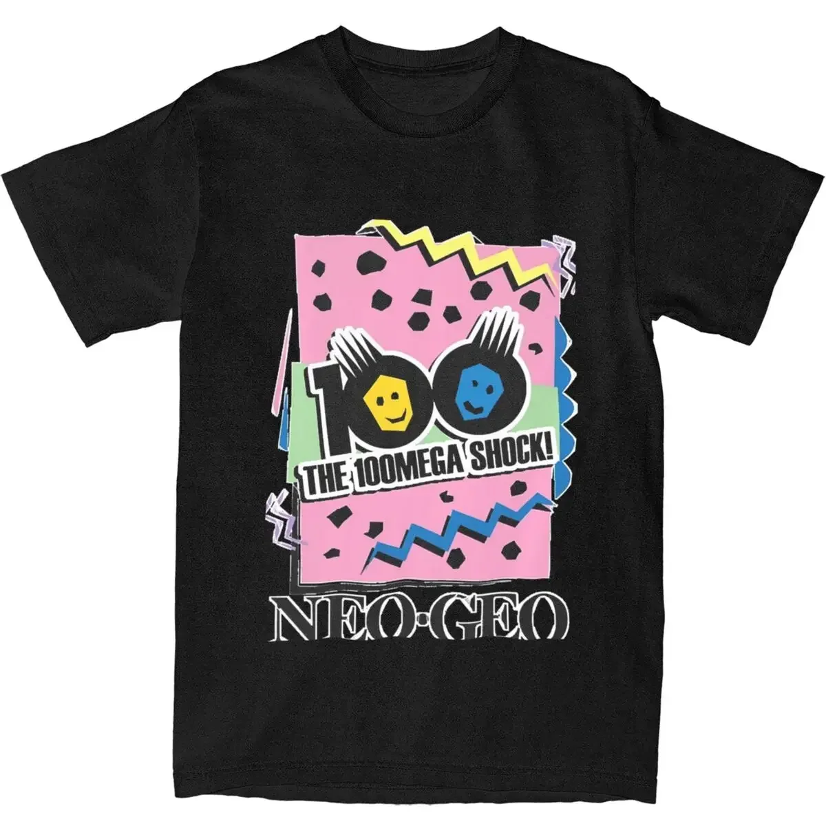 Vintage T-Shirt Funny Neo Geo Pure Cotton T-Shirts Funny Fatal Fury Game Hippie Tshirt for Men Summer Y2K Short Sleeve Top Tees