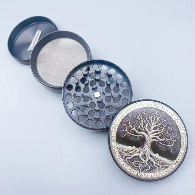 50/60mm Life Tree Herb Grinder 4-layer Manual Grass Pepper Mill Mortar Spice Tobacco Grinder Smoking Cigarette Accessories view 5