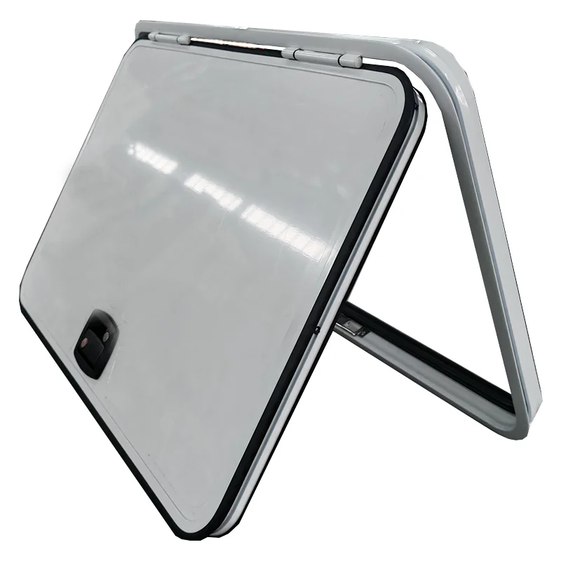 Custom RV Access Doors 900x500mm Aluminum Profile Caravan Motorhome Cargo Hatches With Mechanical Door Lock