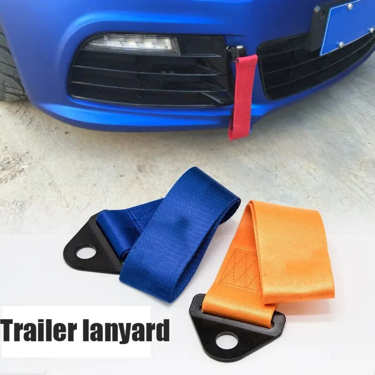 

Durable, high-quality nylon car racing tow strap for reliable trailer towing. Strong and heavy-duty bumper trailer ropes for aut