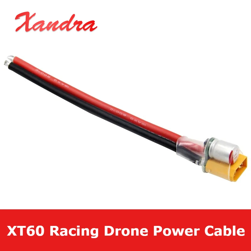 12AWG XT60 Power Cable Cross-machine Motive Force 35V Silicone Wire XT60 6S Power Solid-state Capacitor Plug Power Supply Line