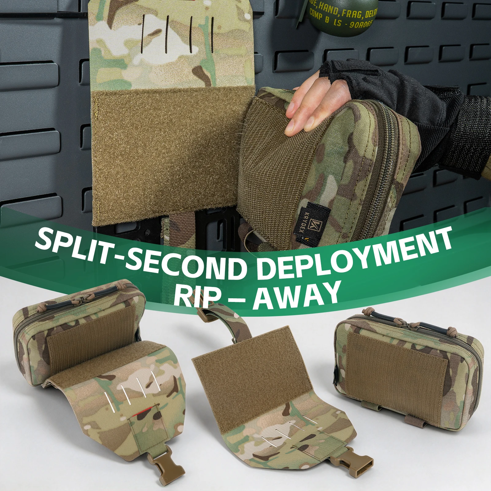 KRYDEX戦術用、取り外し可能なIFAKポーチ。医療用、応 - First Aid Bag Kit のレビューと価格