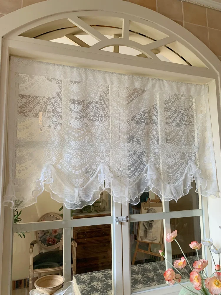 

High-end European Style Luxury Embroidered Window Screen Curtains for Living Room Bedroom Floating Window Gauze Finished Tulle