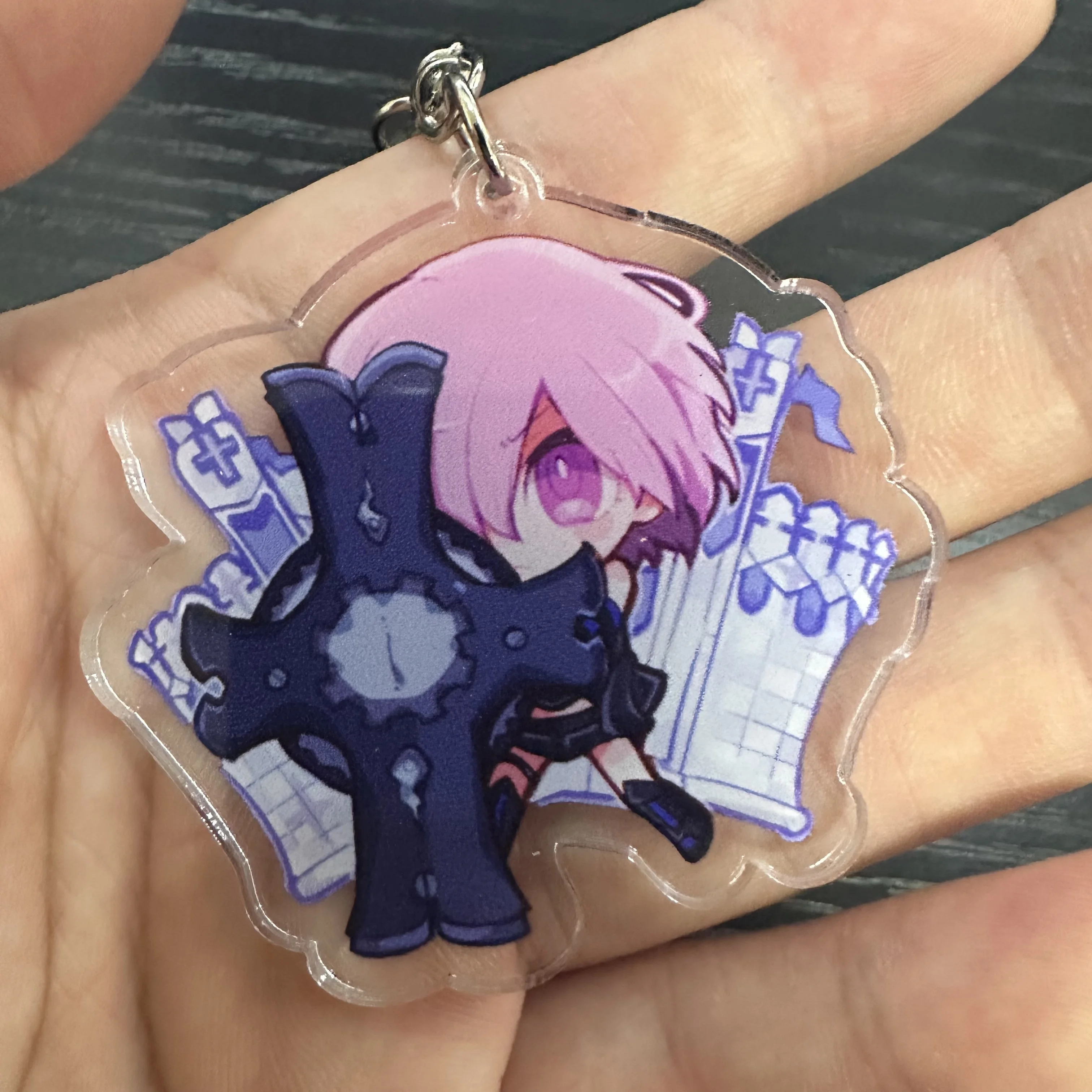 Hot Game fate FGO figure oan of Arc Merlin Mash Kyrielight Alter Cosplay acrilico Keychians Kawaii Bag accessori fan regali