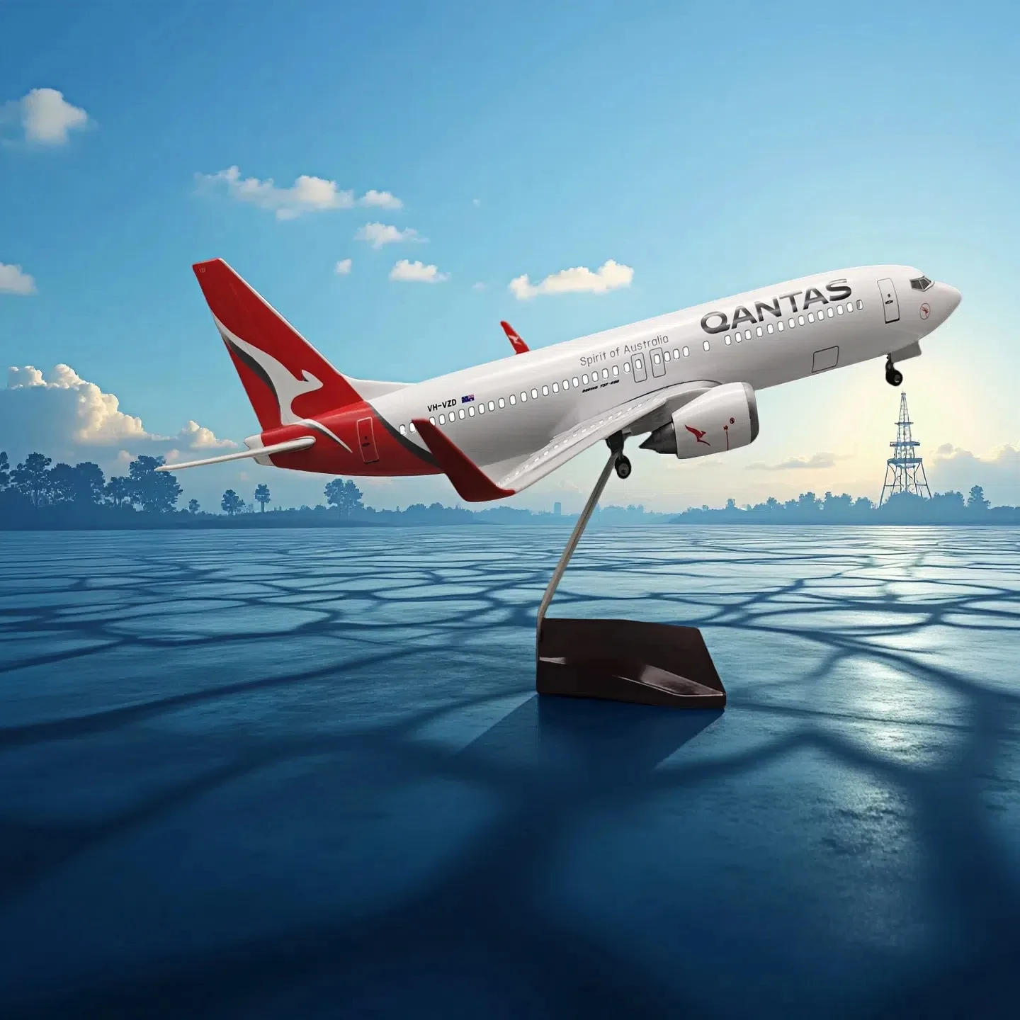 

New 47cm B737 Static Plane Airway 737 Airplane Model Kits With Wheel Resin Model Collection Gifts for LivingRoom Home Decor Item