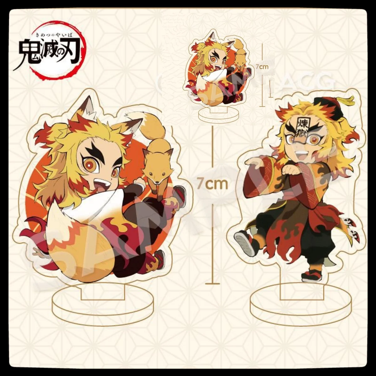 

Акриловая подставка-орнамент Demon Slayer: Purgatory, Аньджуру, Танико, Огненный Столб, 10 см, игрушка-фигурка