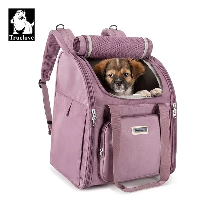 

Truelove Fashion Pet Backpack for Cats And Dogs Breathable Luxury Travel Shoulder Carrier Bag Foldable Portable TLX1971