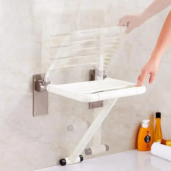 For Load Bearing 110KG Stainless Steel Shower Chair on The Folding Bathroom Bathtub Safety Stool Chair