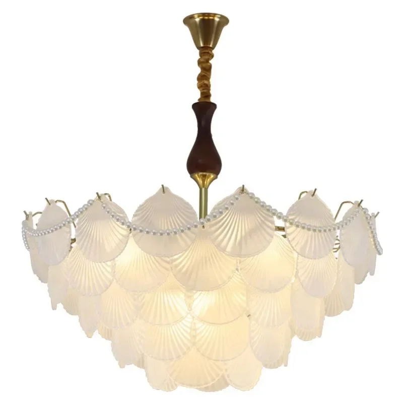 French living room chandelier Nordic simple modern light luxury new bedroom dining room cream style advanced sense Zhongshan