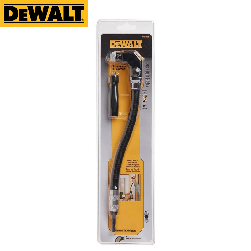 Imagem -03 - Adaptador de Broca Ângulo Direito Dewalt Adaptador de Mangueira Eixo Flexível Sistema em 12 300 mm Dwaraset