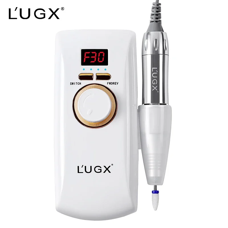 LUGX 601 30000 rpm Nail Equipments Profesional Acrylic Cordless Rechargeable Professional Electric Portable Machine Nail Drill