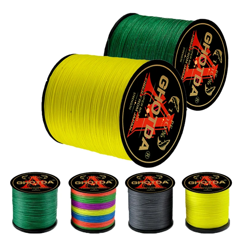 GHOTDA 16 Strands PE Braided Fishing Line 25-200LB Big Fish Strong Abrasion Resistance Multifilament PE Wire for Salt/Freshwater