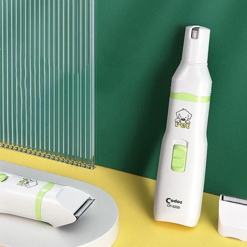 2 In 1 Pet Dog Cat Hair Trimmer Paw Nail Grinder Grooming Clippers Nail Cutter Hair Cutting Machine With Ceramic Blade CP-5200 - view 4