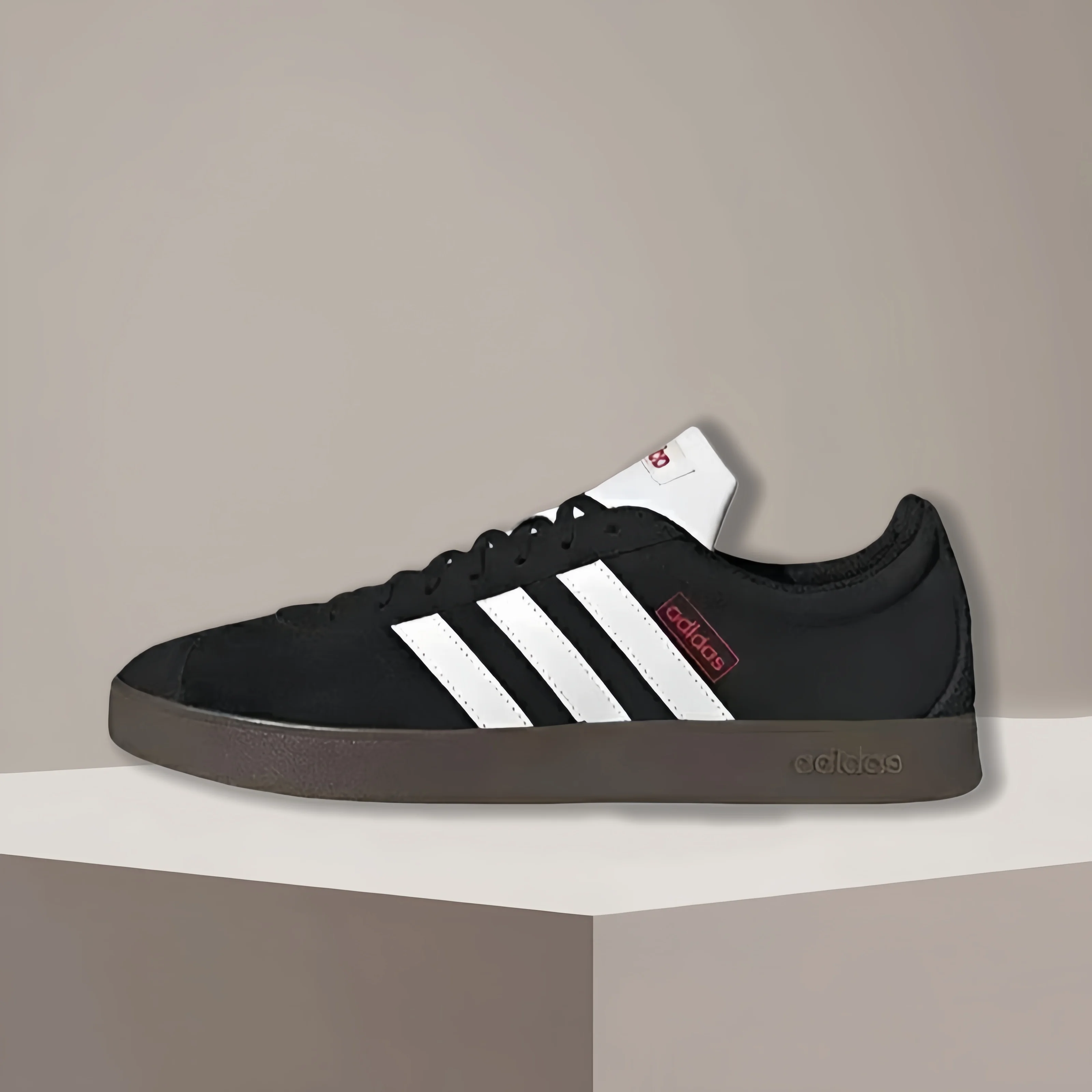 

adidas VL COURT 2.0 Casual Fashionable Versatile Cushioned Durable Low-Top Skate Shoes Unisex Black and White HQ1801