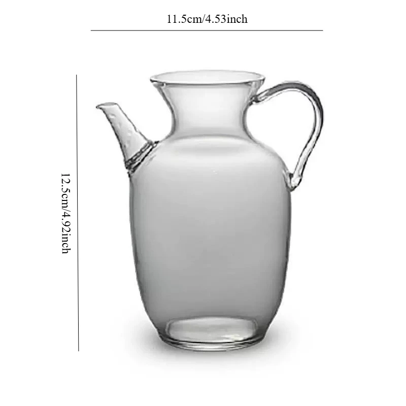 تقليد أغنية إبريق شاي زجاجي شفاف تخمير إبريق الشاي الأخضر طقم شاي شاي صغير غلاية باردة صانع الشاي أداة المنزلية وعاء واحد