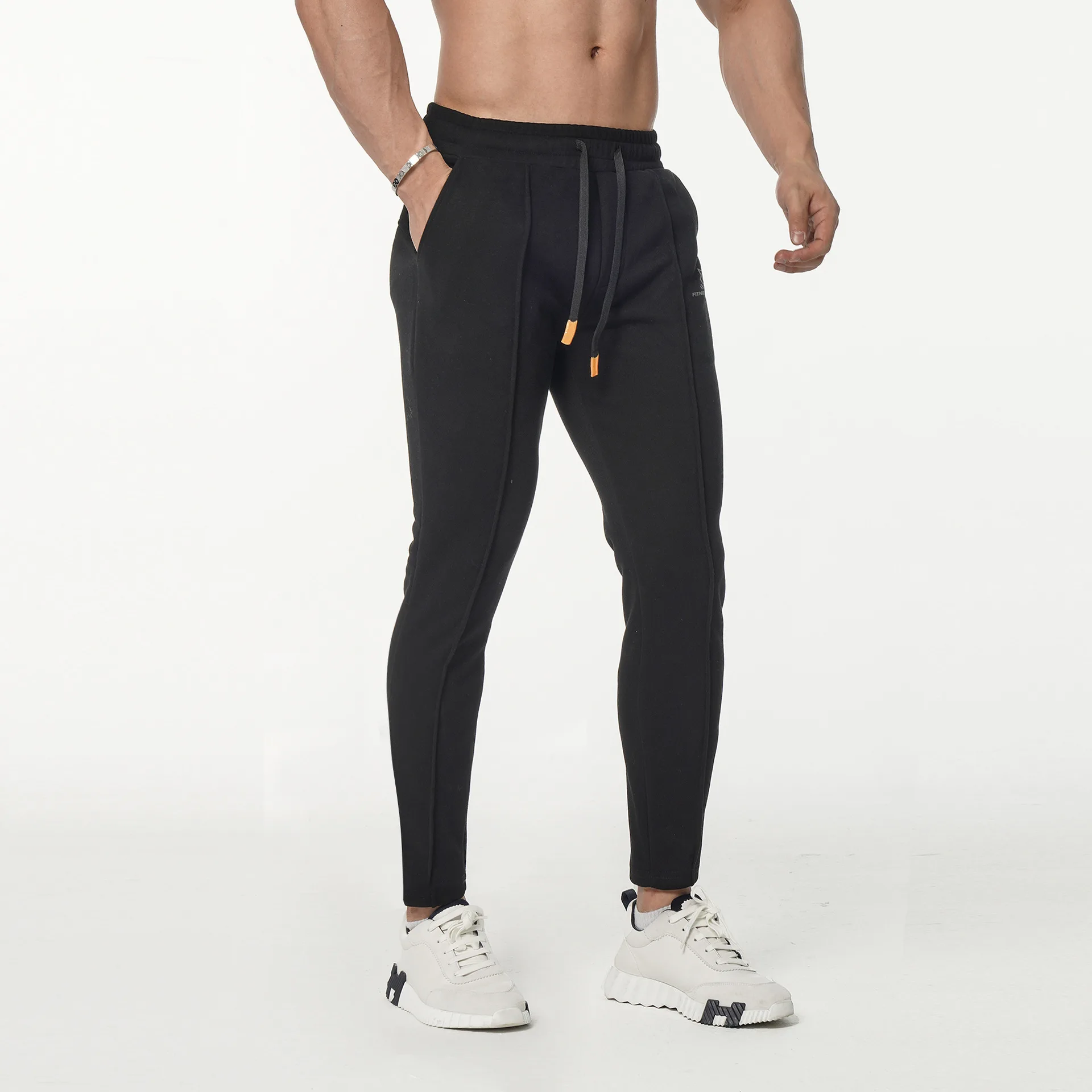 Leisure pants outdoor running training splicing and tight fitting joggers cargo pants men clothing