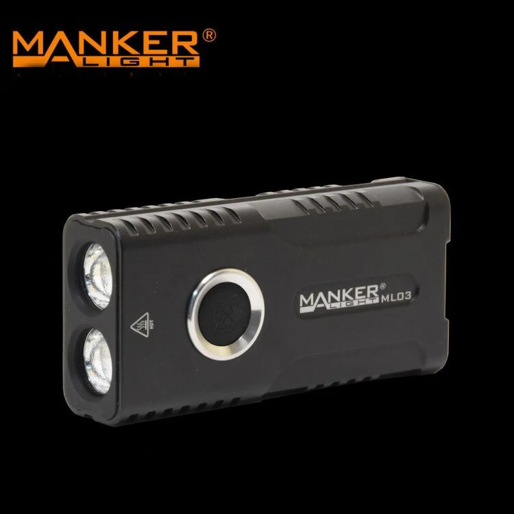 Manker ML03 Dual LED 2000lumen Pocket Light Flashlight USB-C Rechargeable Mini Power Bank Torch with Magent Tail