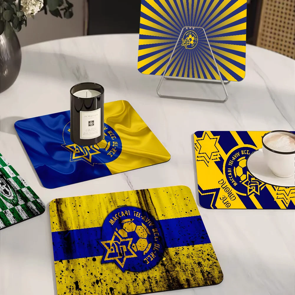 M-MaccabiS Haifa Quick Drying Dish Mat Printed Kitchen Tableware Coffee Draining Pad Dinnerware Cup Bottle Placemat