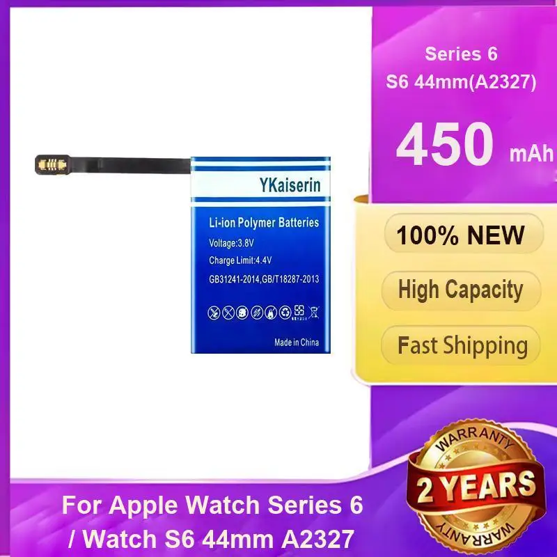High Quality 450mAh For Apple Watch Series 6 Watch S6 44mm A2327 44mm A2327 Watch Battery